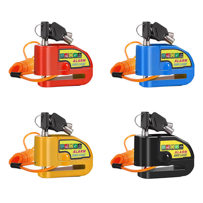 Motorcycle Bike Wheel Disc Alarm Disc Brake Lock Waterproof Anti-Theft Scooter Alarm Lock 110Db Loud Bicycle Locks Alarm